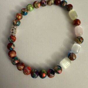 Beautiful Jasper with crystal gemstone bracelet.